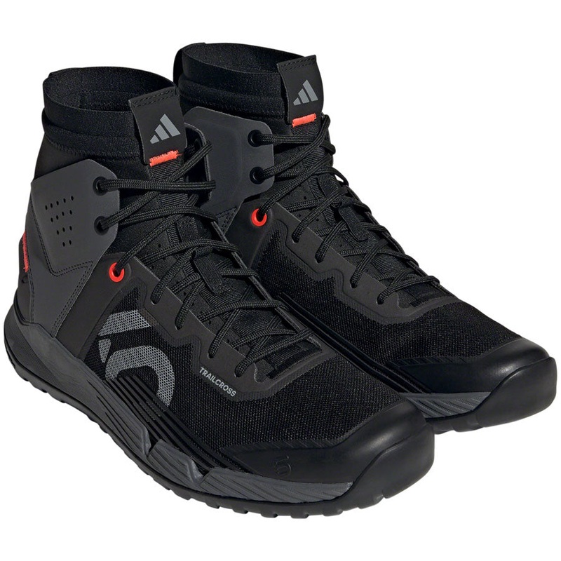 Five Ten Trailcross Mid Pro Flat Shoes – Mens Core BLK/Gray Two/Solar Red 10