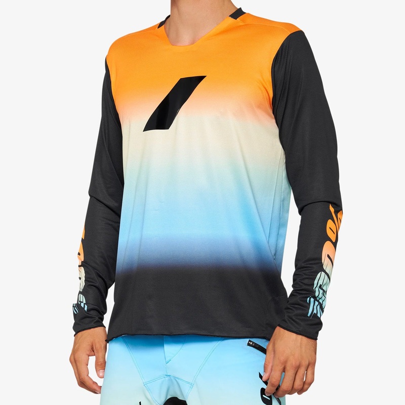 Maglia maniche lunghe 100% R-Core X LE – Arancio azzurro
