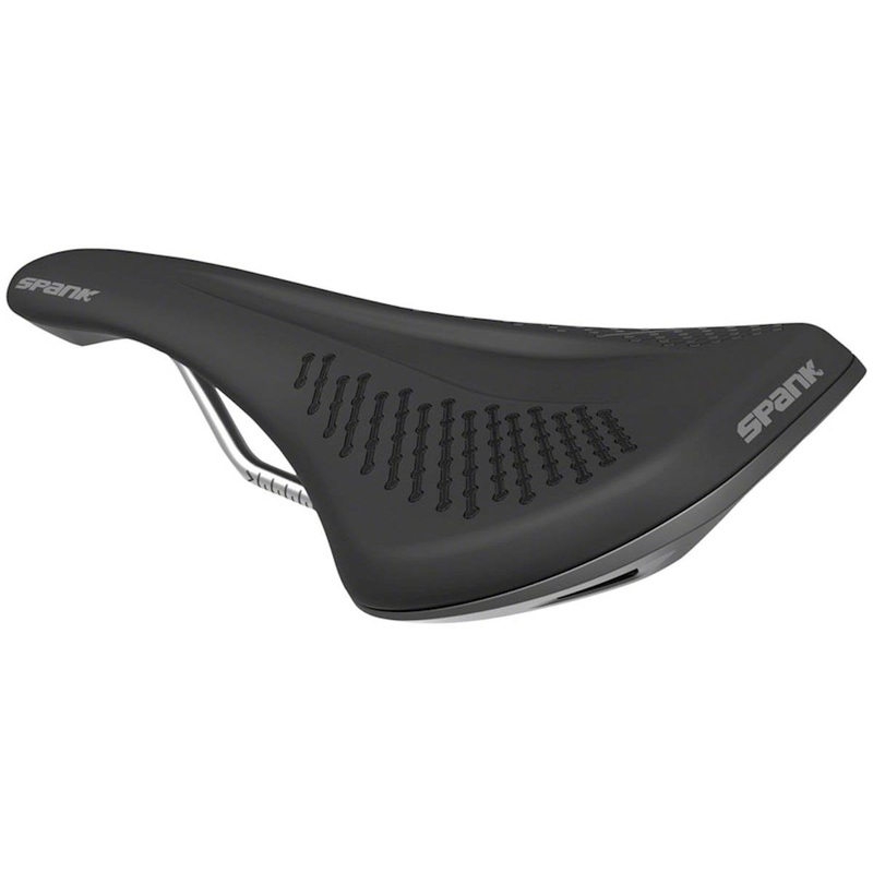 Spank Oozy 220 Saddle (Black/Grey) (Chromoly Rails) (144mm)
