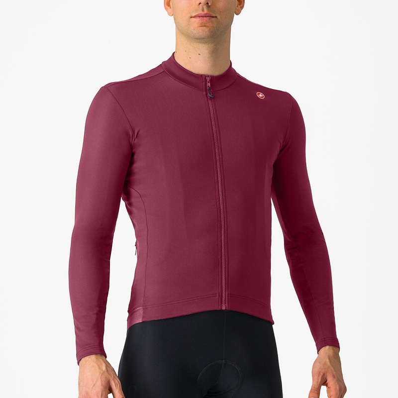Maglia maniche lunghe Castelli Espresso Thermal – Bordeaux