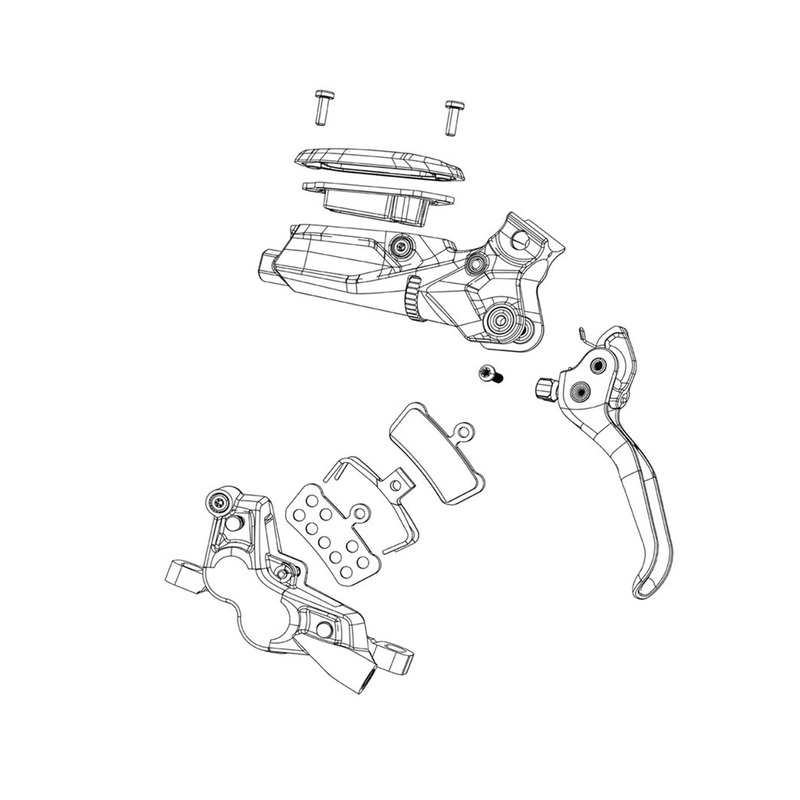 Sram Spare – Disc Brake Caliper Assembly – (Assembled, No Hose) – G2 Ult (A2): Gloss Black Anodized