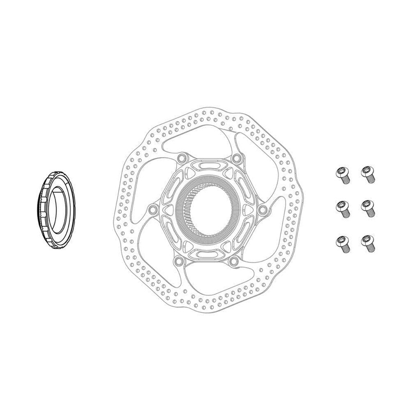 Sram Spare – Hub Centerlock Rotor Disc Lockring Black Sram Logo Qty 1 2021: