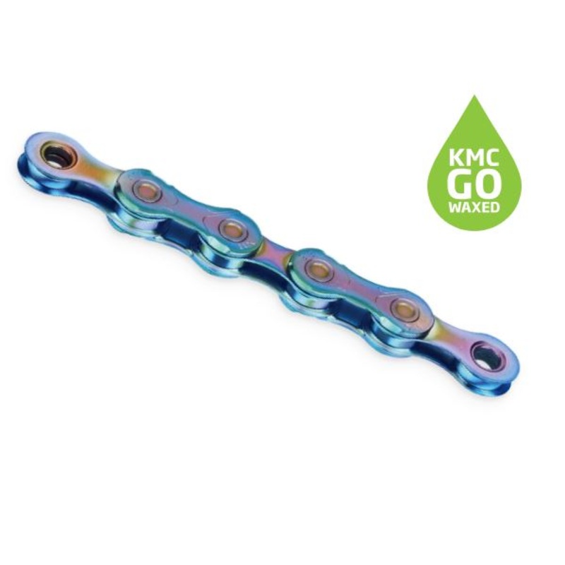 KMC – GO WAXED Chains|CHAIN KMC ‘X12’ GO WAXED CHAIN 12SPD  1/2″ x 11/128″ AURORA BLUE 126 LINKS|CHAIN KMC ‘X11’ GO WAXED CHAIN 11SPD  1/2″ x 11/128″ AURORA BLUE 126 LINKS