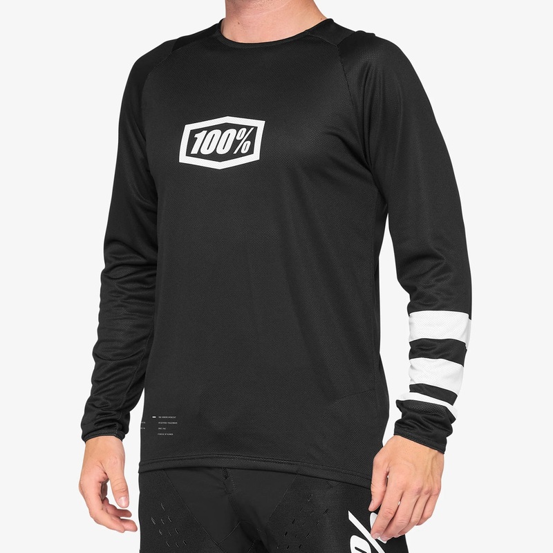 Maglia maniche lunghe 100% R-Core – Nero bianco