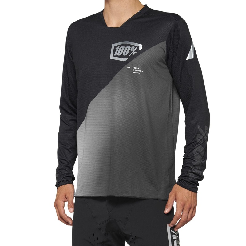 100% R-Core X Long Sleeve Jersey 2022 Black / Grey