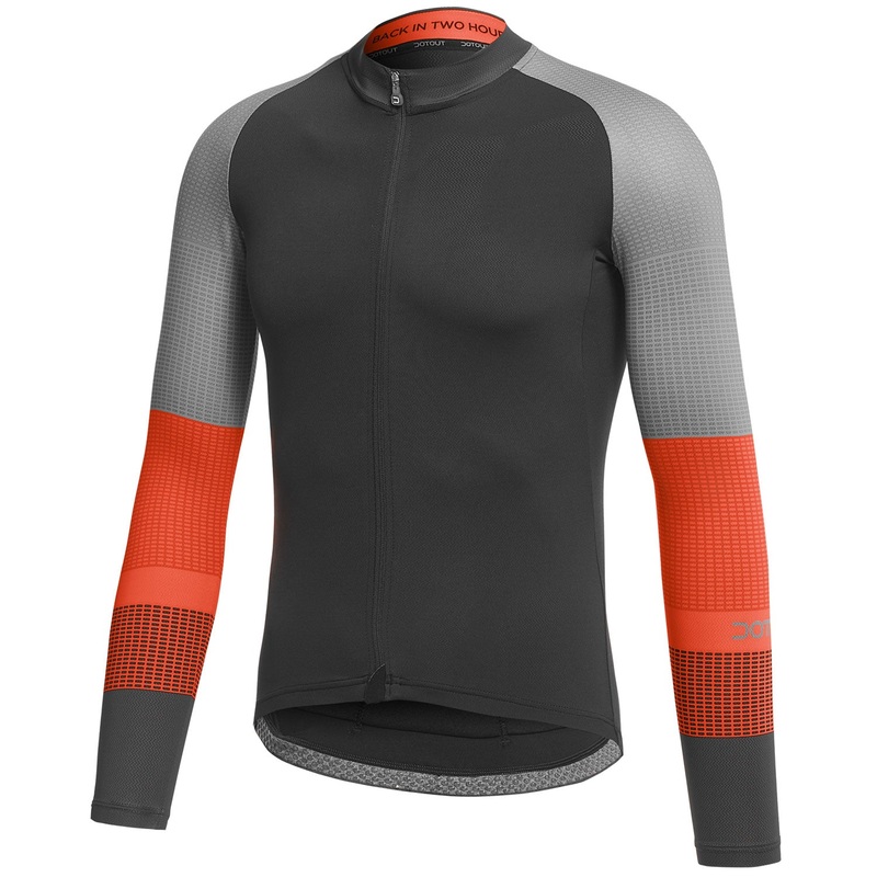 Maglia maniche lunghe Dotout Block – Nero arancio
