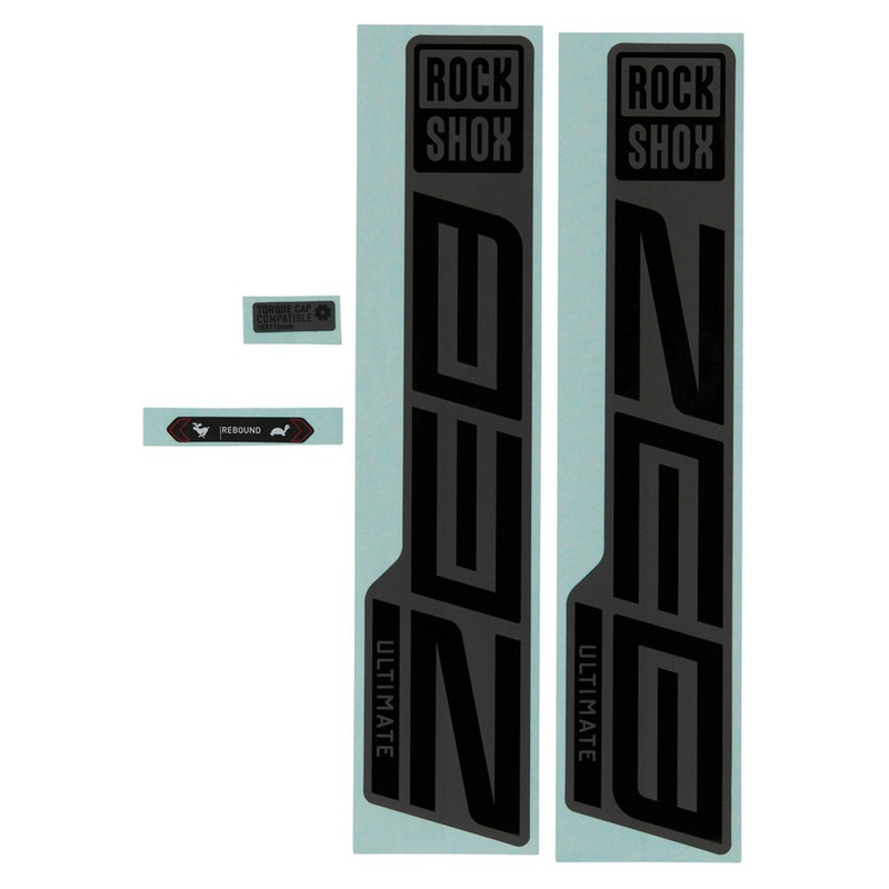 Rockshox Fork Decal Kit – Zeb Ultimate 27/29 (2021): Gloss Black/Matte Grey