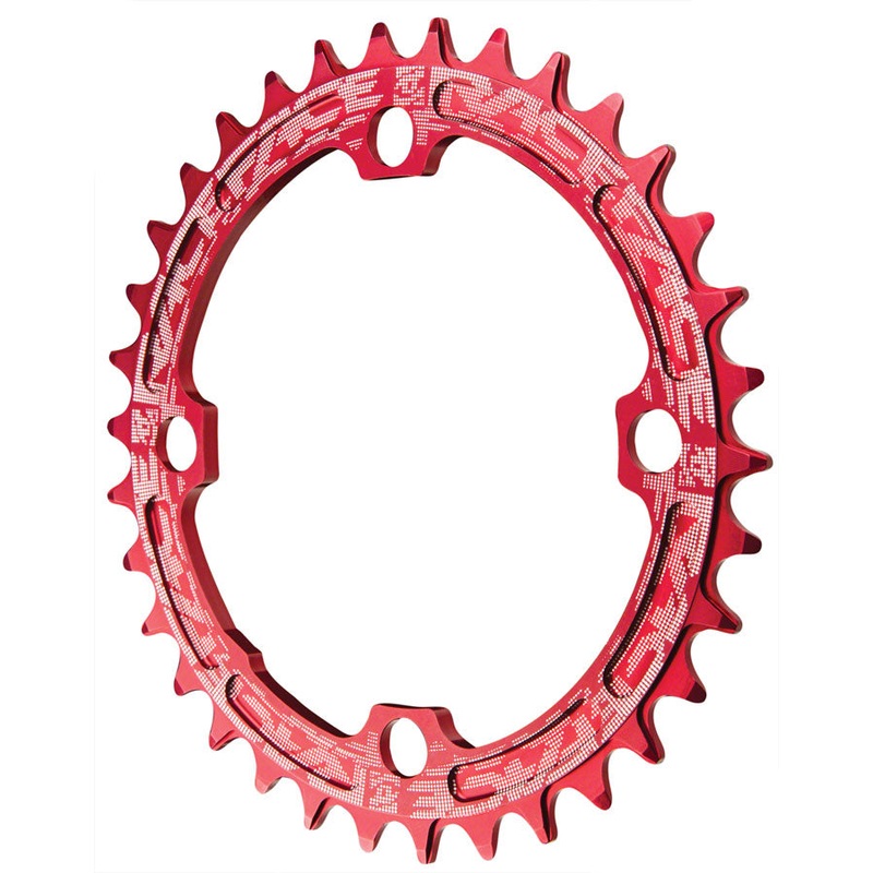 RaceFace Narrow Wide Chainring: 104mm BCD 36t Red