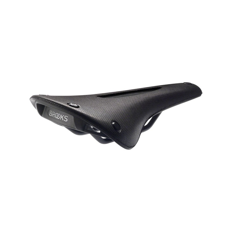 Brooks C15 Cambium Carved Saddle (Black) (Steel Rails) (140mm)