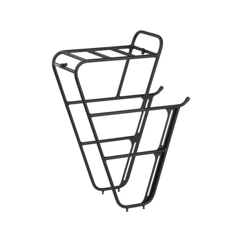 Surly 26-29 CroMo Front Rack|Surly Rack Upper Struts 300mm Long – Pair|Surly Front Rack 26″ – 29″ Cromoly Black|Surly Lower Offset Sliding Mount Plate for Surly Front Rack|Accessory Only –  Surly Front Rack Sliding Plate Kit |1 Pavement Bikes|Accessory On