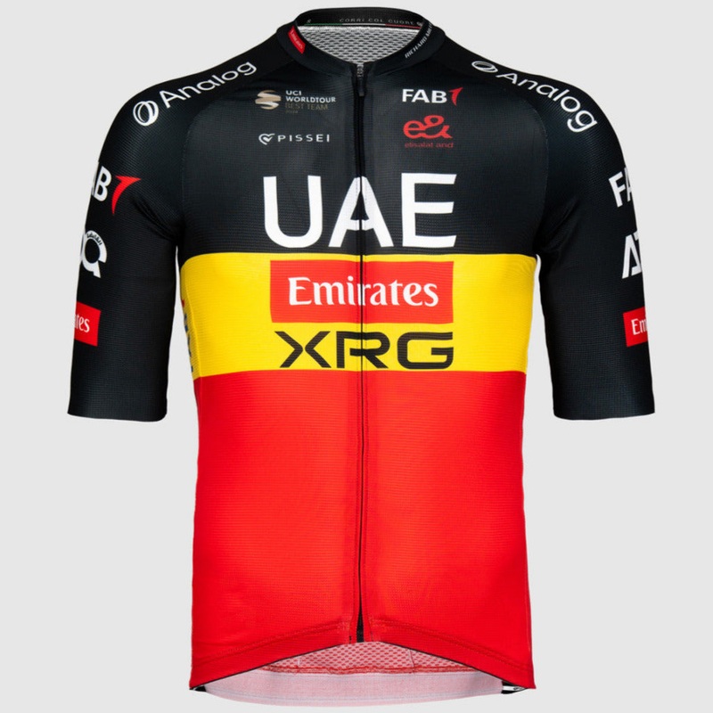 Maglia Pissei UAE Team Emirates 2025 – Campione Belgio