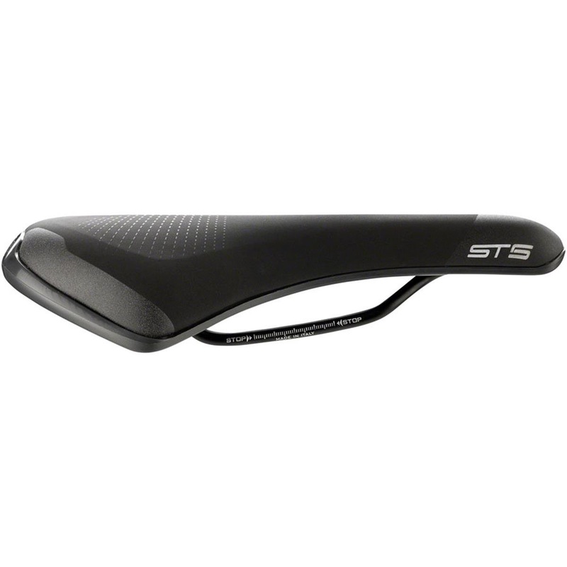 Selle Italia ST 5 Flow Saddle (Black) (Steel Rails) (S2) (155mm)