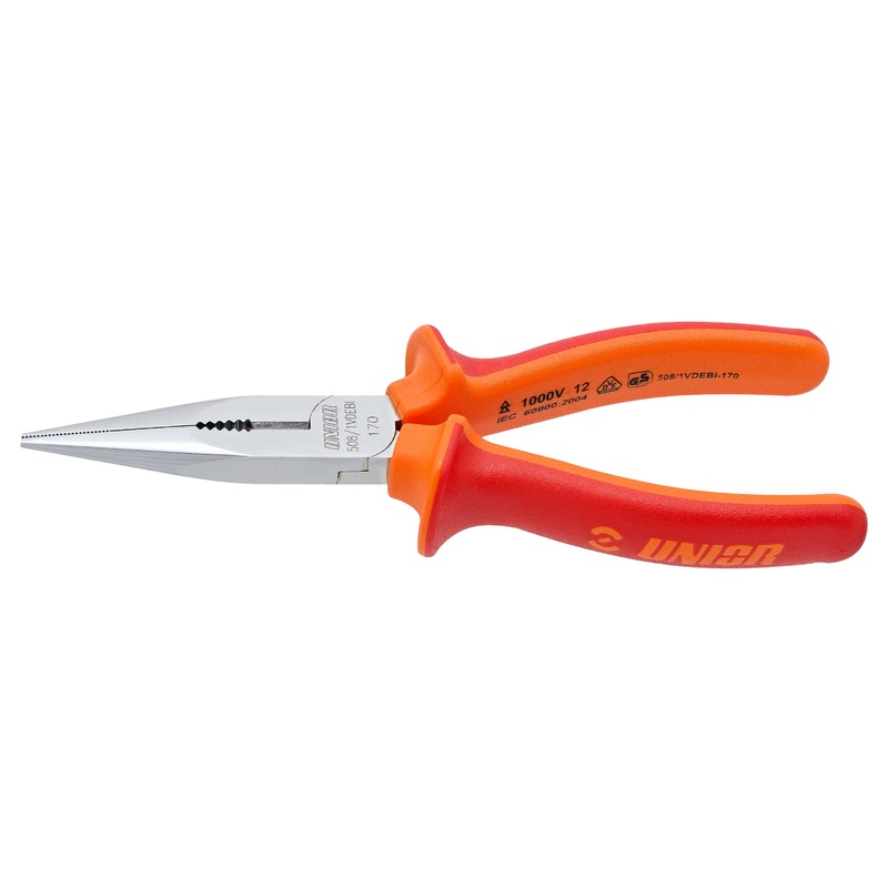 Tool Unior Long Nose Pliers w/Side Cutter/Pipe Grip Striaght
