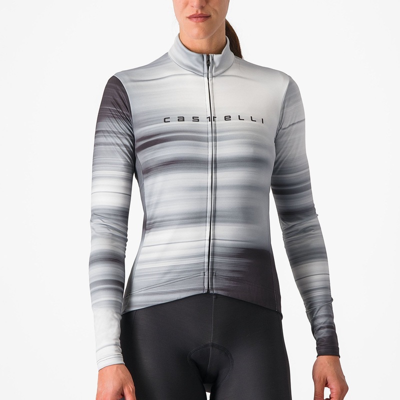 Maglia donna maniche lunghe Castelli Phase – Bianco