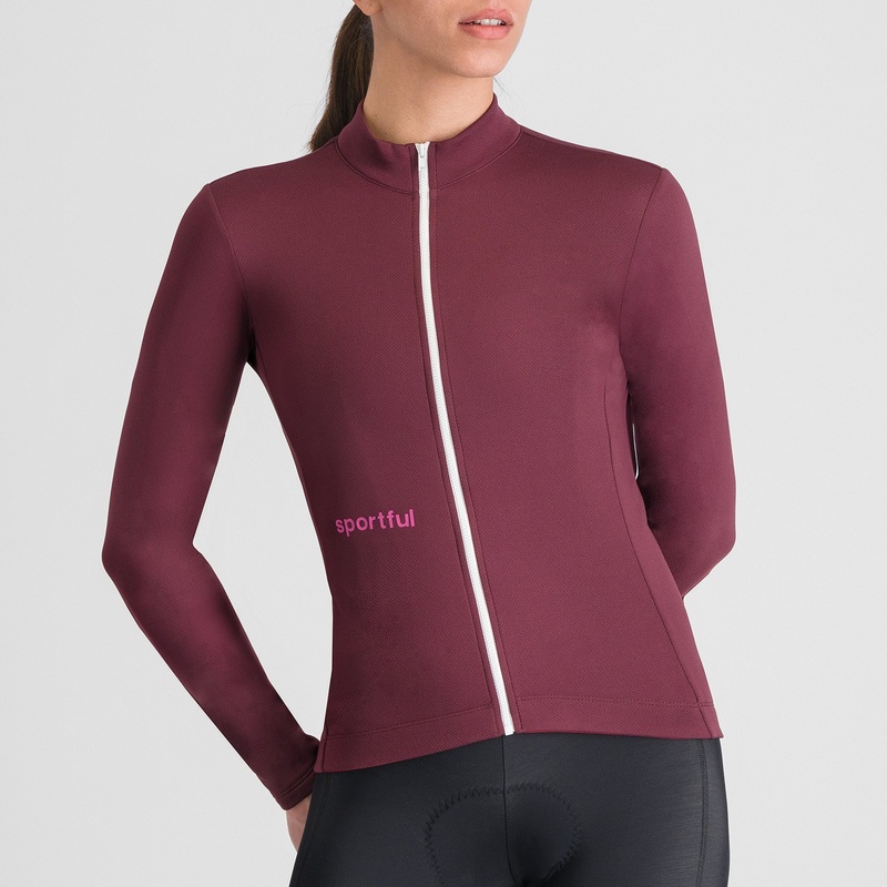 Maglia donna maniche lunghe Sportful Classic Thermal – Bordeaux