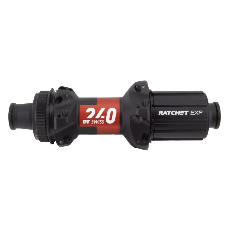 DT Swiss 240 EXP Rear Hub – 12 x 142mm Center-Lock HG 11 Road BLK/Red 24H 36pt Straight Pull
