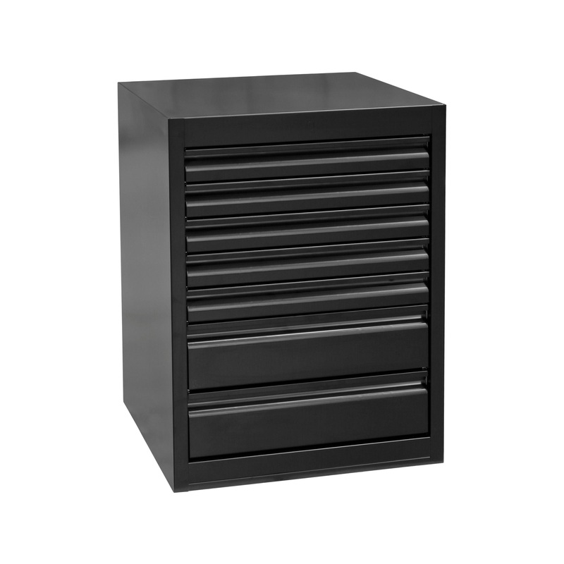 Tool Unior Workbench Single Cabinet Black