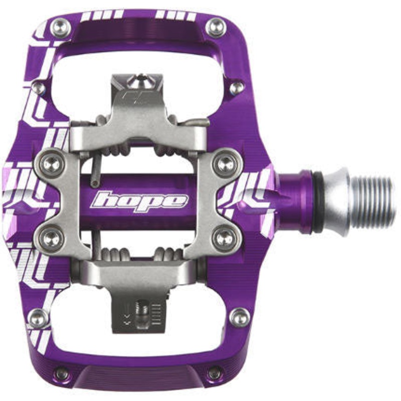 Hope Union TC Pedals – Dual Sided Clipless with Platform 9/16 Purple
