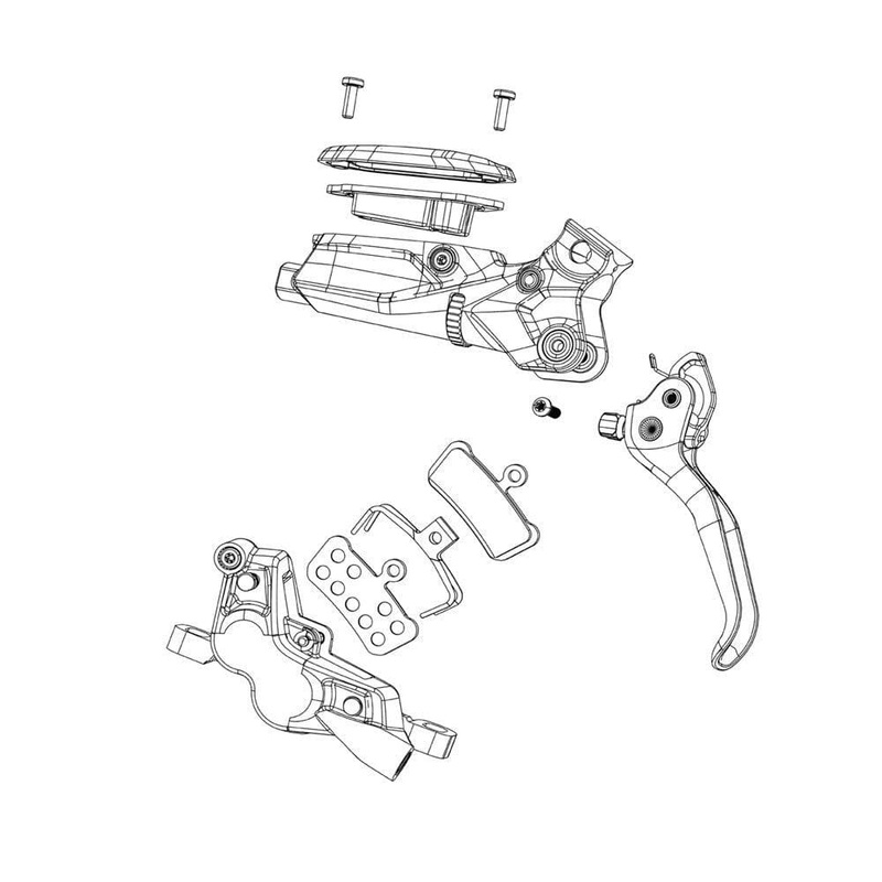 Sram Spare – Disc Brake Caliper Hardware Kit – (Includes Black Body Bolt, Banjo Bolt, Bleed Screw, Pad Pin) – G2 R/Rs: Black