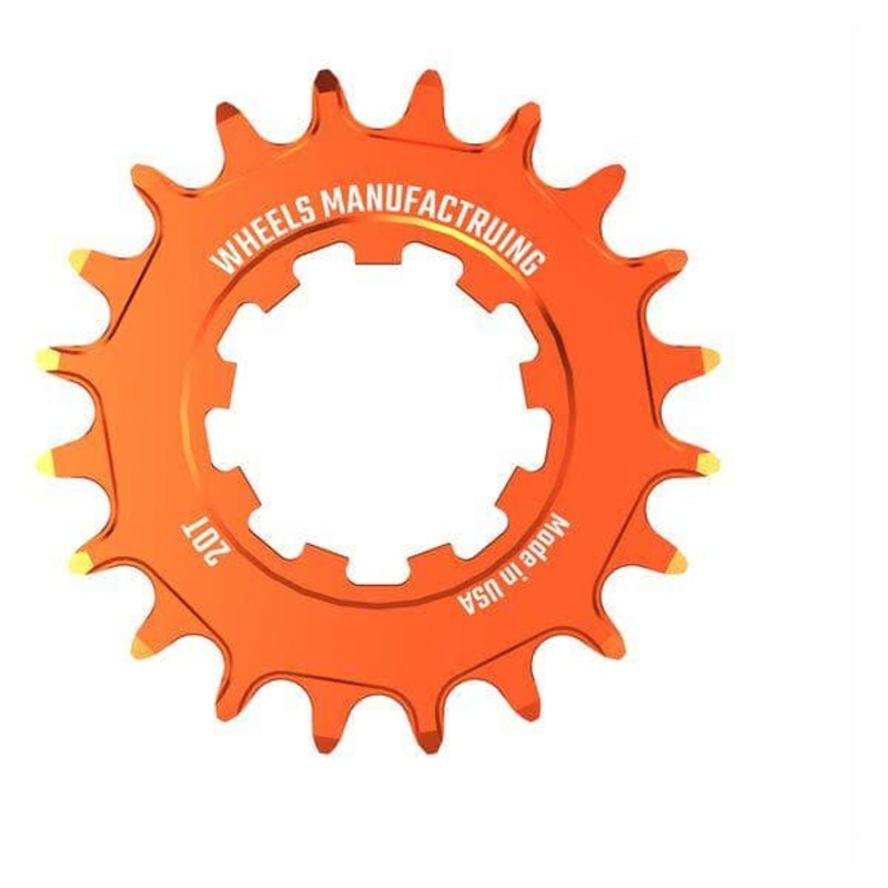 Wheels Manufacturing Solo-XD 20Tooth Cog, 7075 aluminum, Orange
