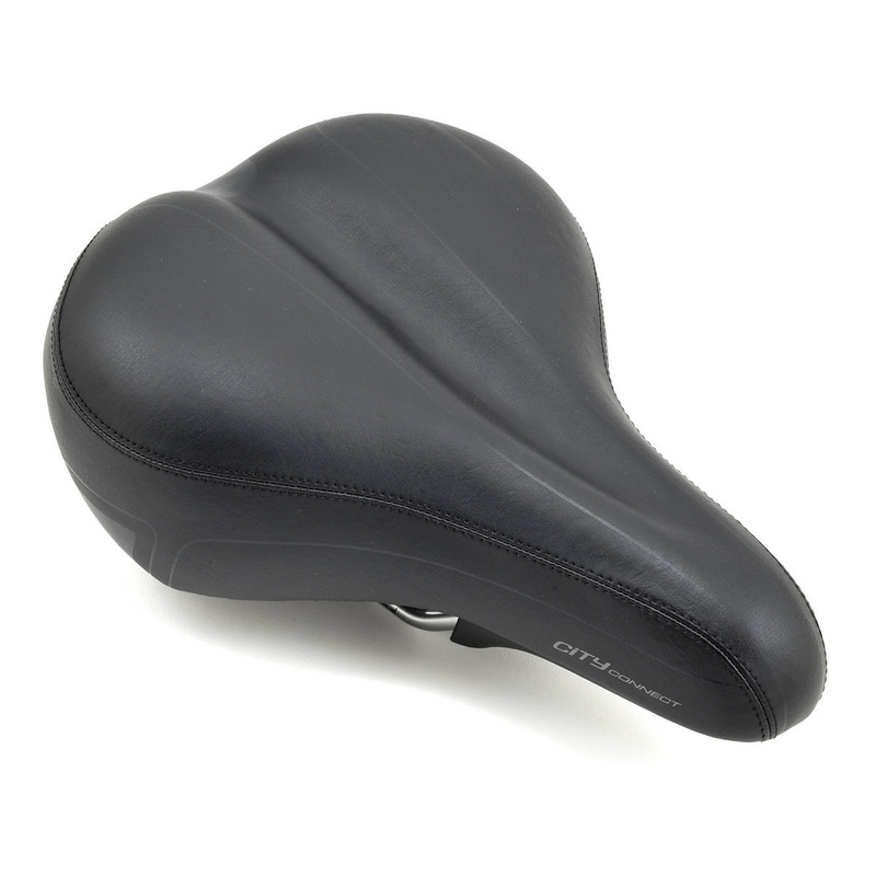 Giant Connect City Unisex Saddle (Black) (Steel Rails) (213mm)