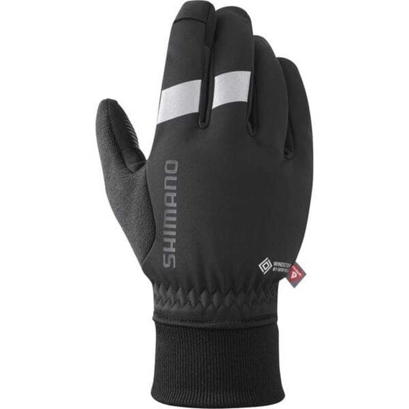 Shimano Clothing Unisex, WINDSTOPPER PRIMALOFT Gloves, Black, Size M