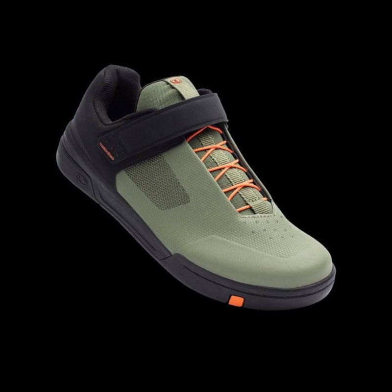 Crankbrothers Stamp Speedlace – Green/Black/Orange – 7.5