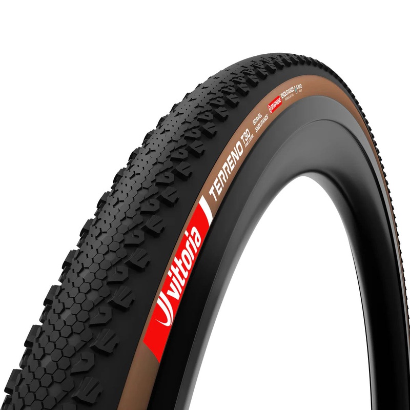 Vittoria Terreno T30 Fine Loose Tire – 700 x 40 Tubeless Folding BLK/Brown Gravel Endurance Graphene G2.0
