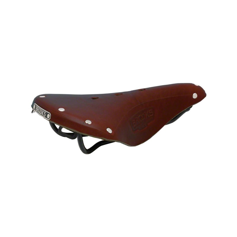Brooks B17 Saddle (Antique Brown) (Black Steel Rails) (170mm)
