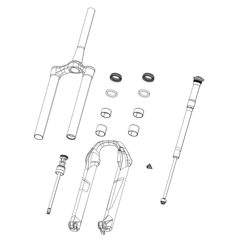 Rockshox Fork Lower Leg – (Foil Decals Included) 29 15X110 Boost Blue Flight Attendant 100-110Mm – Sid Sl D1+ (2021+):