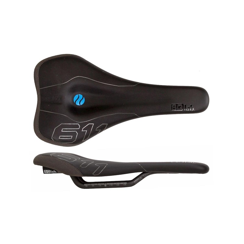 SQlab 611 Ergowave Saddle (Black) (Carbon Rails) (140mm)