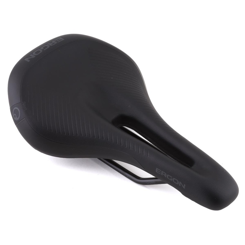 Ergon SM E-Mountain Sport Women’s Saddle (Black) (Chromoly Rails) (M/L) (155mm) (E-Bike)