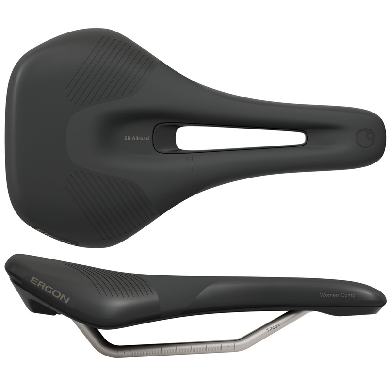 Ergon SR Allroad Comp Saddle – TiNox XP Black Women’s Medium/Large
