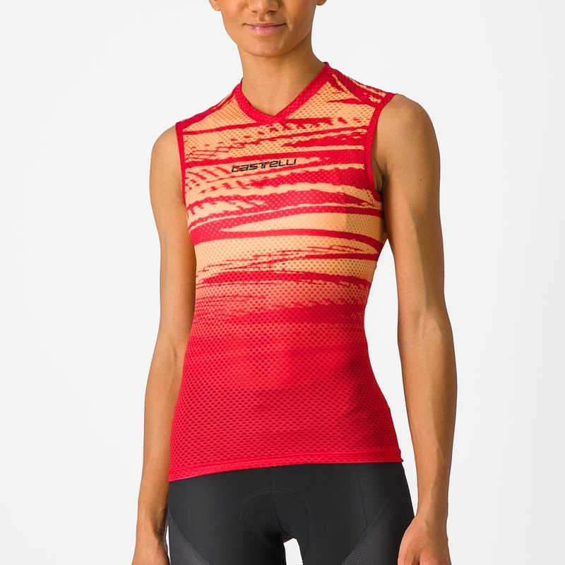 Maglia donna senza maniche Castelli Insider 2 – Rosa