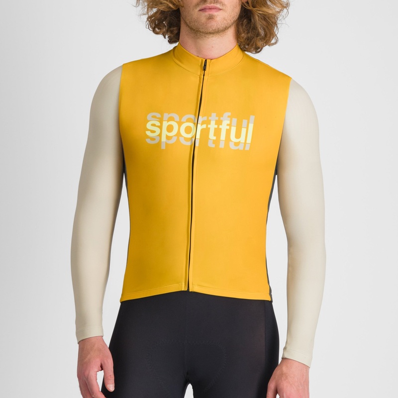 Maglia maniche lunghe Sportful Supergiara Logo – Giallo