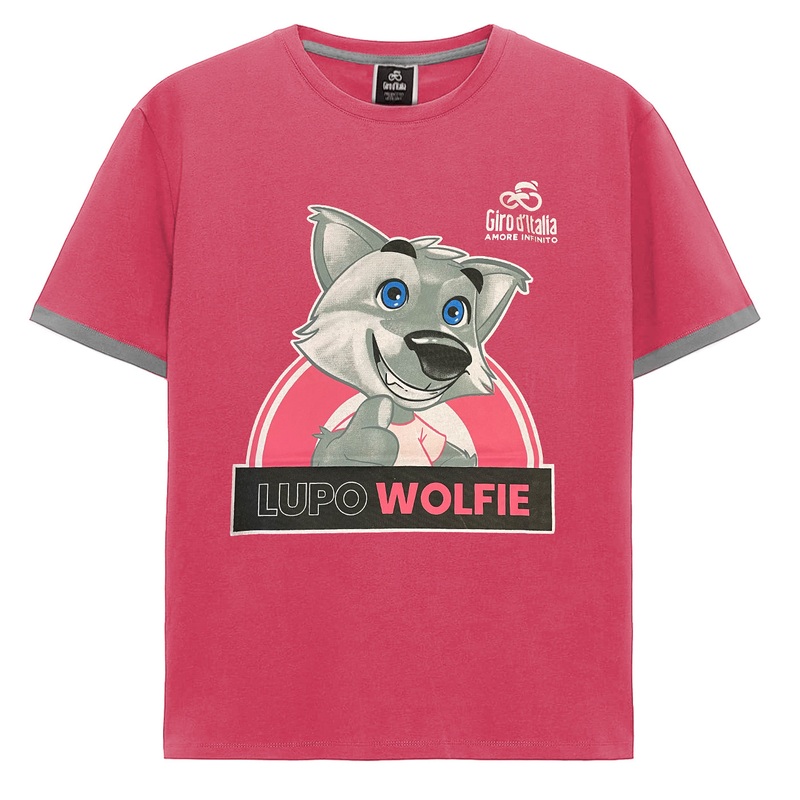 T-shirt Bambino Wolfie Giro d’Italia – Rosa