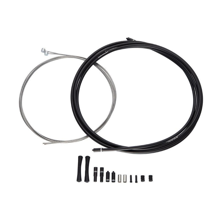 Sram Slickwire Xl Road Brake Cable Kit Black 5Mm (1X 1350Mm, 1X 2750Mm 1.5Mm Coated Cables, 5Mm Kevlar Reinforced Compression-Free Housing, Ferrules, End Caps, Frame Protectors): Black