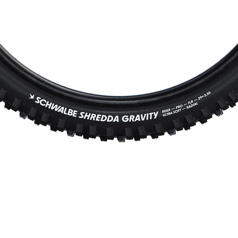 Schwalbe Shredda Rear Tire – 29 x 2.50 Tubeless Folding BLK Evolution Line Gravity Pro Addix Ultra Soft Radial E-50