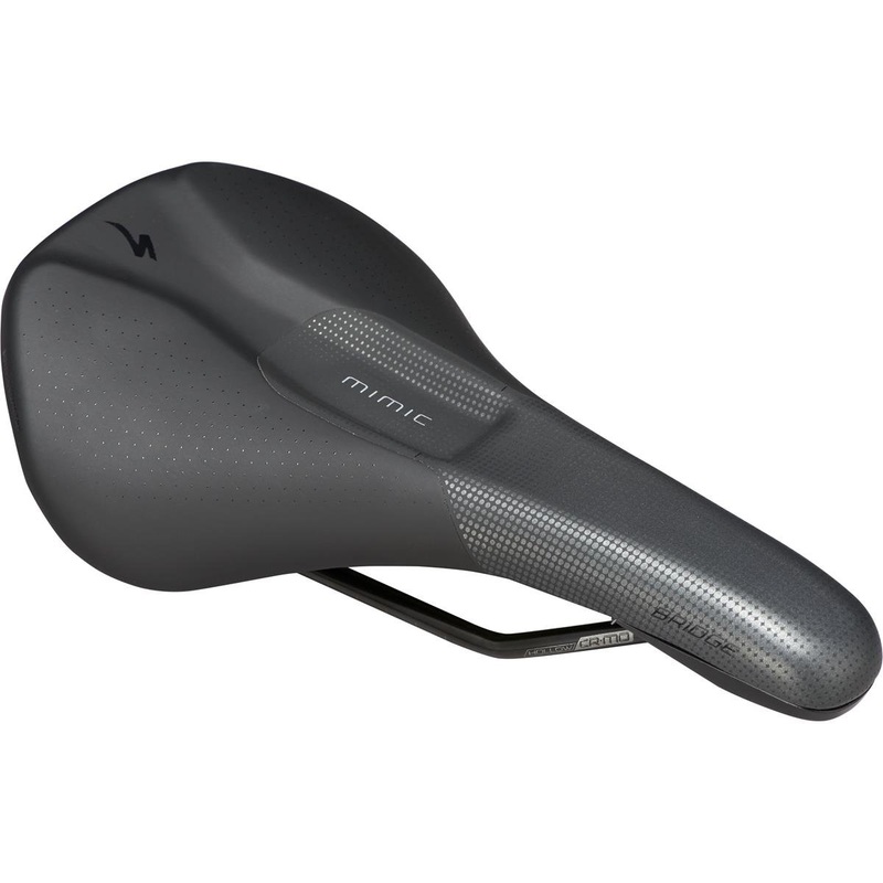 Specialized Bridge Comp Saddle (Black) (Chromoly Rails) (143mm) (w/ Mimic)