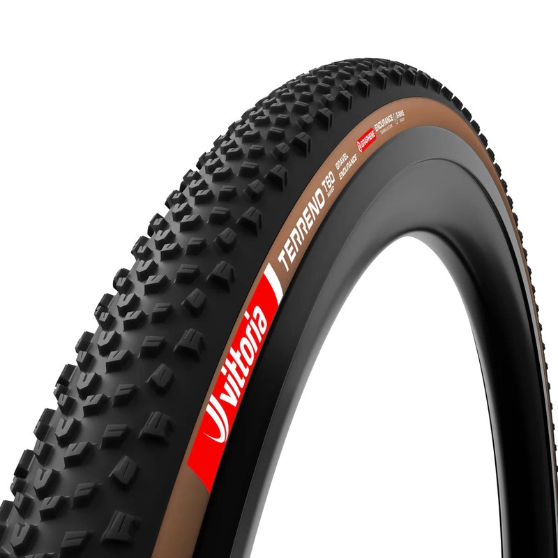 Vittoria Terreno T60 Mixed Tire – 700 x 45 Tubeless Folding BLK/Brown Gravel Endurance Graphene G2.0