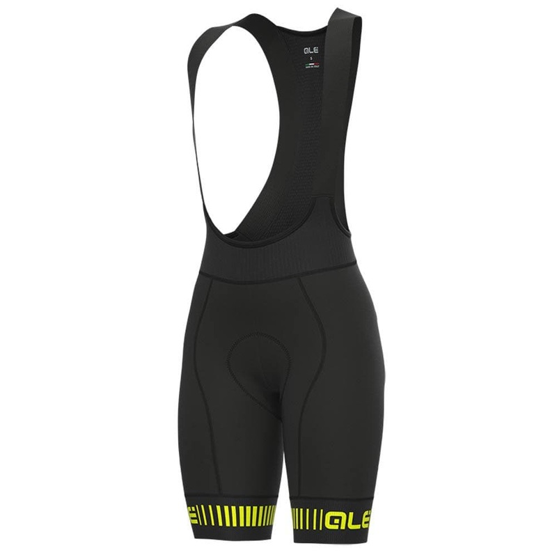 Al Strada PR-R Wmn Bibshorts Black/Yellow S