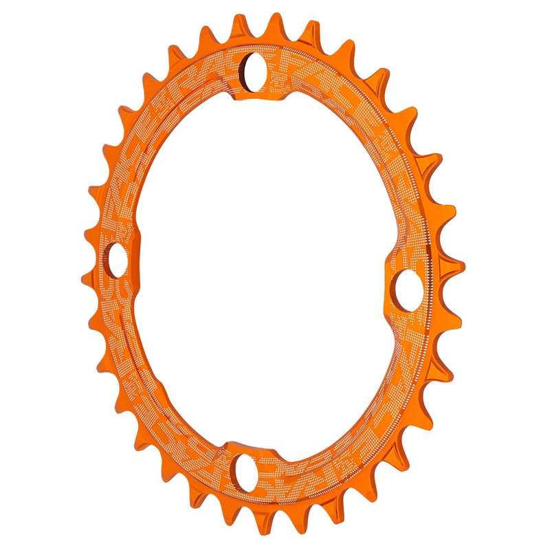 RaceFace 1x Narrow Wide Chainring – 30t 104 BCD 10-12-Speed 7075 Aluminum Orange
