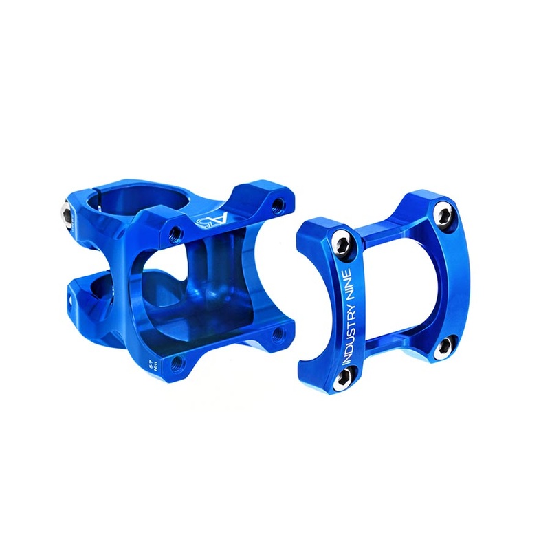 Industry Nine A318 Stem – 40mm 31.8mm Clamp +/-4.4 1 1/8 Aluminum Blue