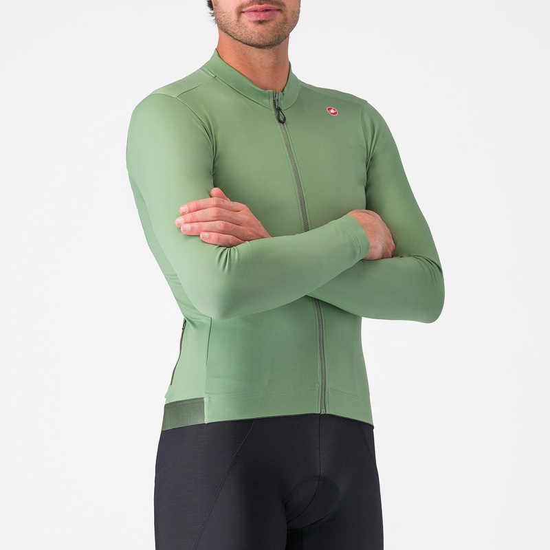 Maglia maniche lunghe Castelli Espresso Thermal – Verde chiaro