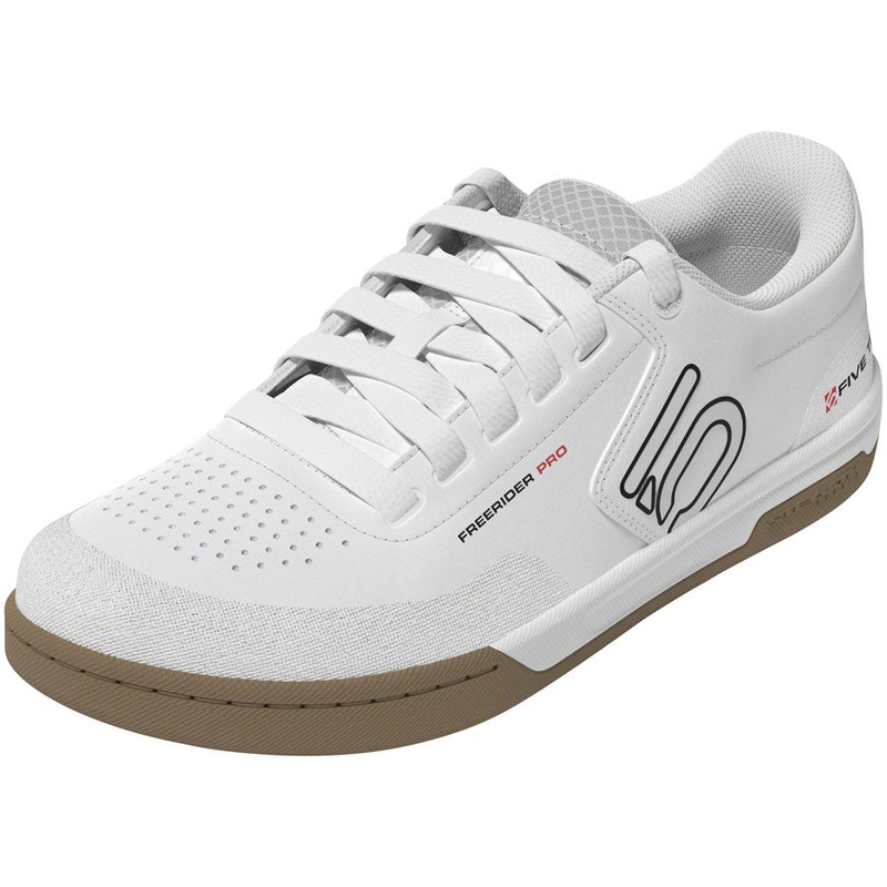 Five Ten Freerider Pro Flat Shoes – Mens FTWR White/Core Black/Red 14