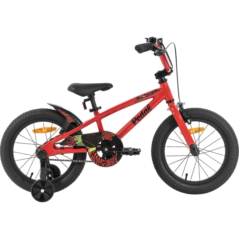 2025 PEDAL HOOT 16|KIDS 16″ WHEEL (5-7 Years Old)|ALLOY RED BLACK