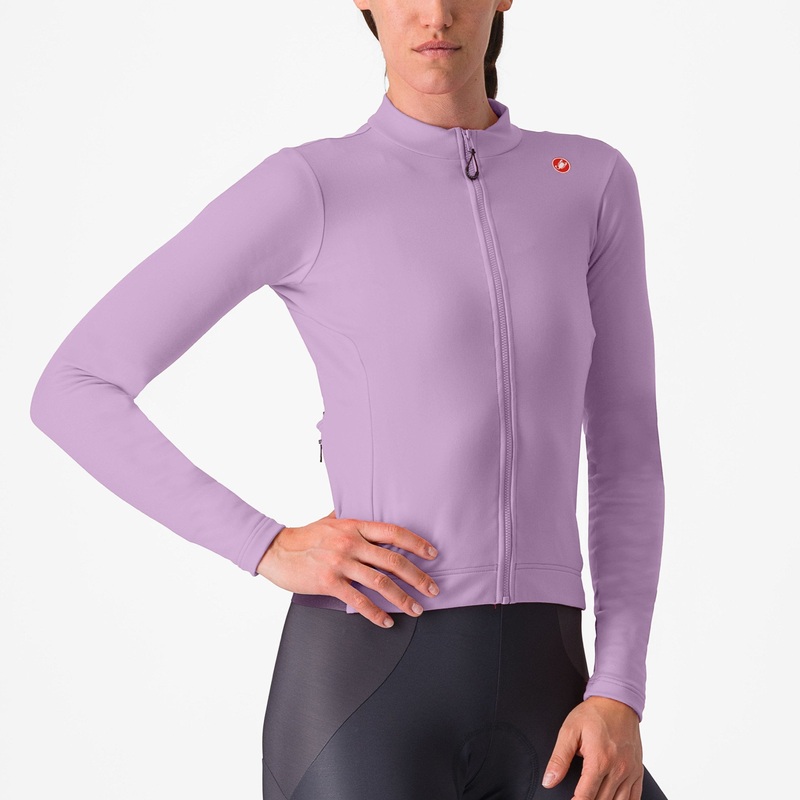 Maglia donna maniche lunghe Castelli Espresso Thermal – Lilla