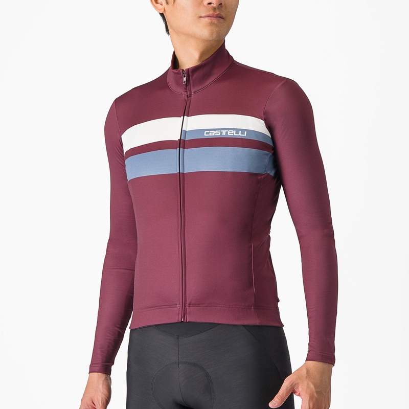 Maglia maniche lunghe Castelli Lineare – Bordeaux
