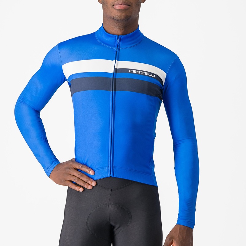 Maglia maniche lunghe Castelli Lineare – Blu