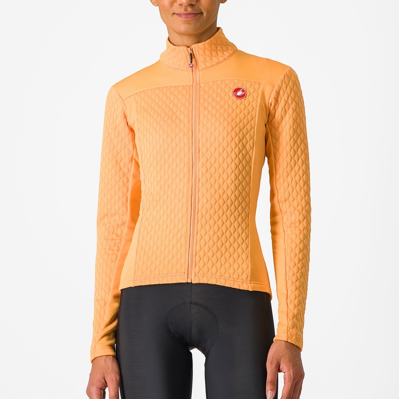 Maglia maniche lunghe donna Castelli Sfida 2 – Arancio chiaro